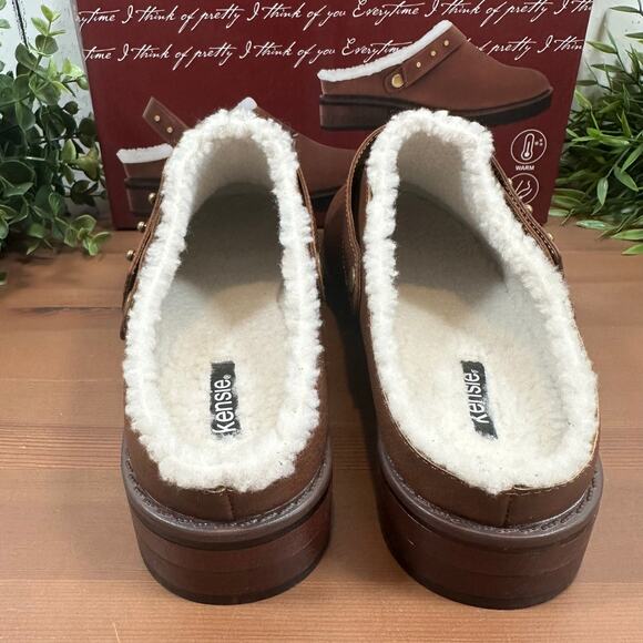 Kensie Women's Wrylie Tan Lined Clogs Size 9 - Picture 5 of 6